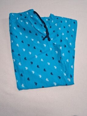 U.S. Polo Assn. Bright Teal Printed Drawstring Joggers